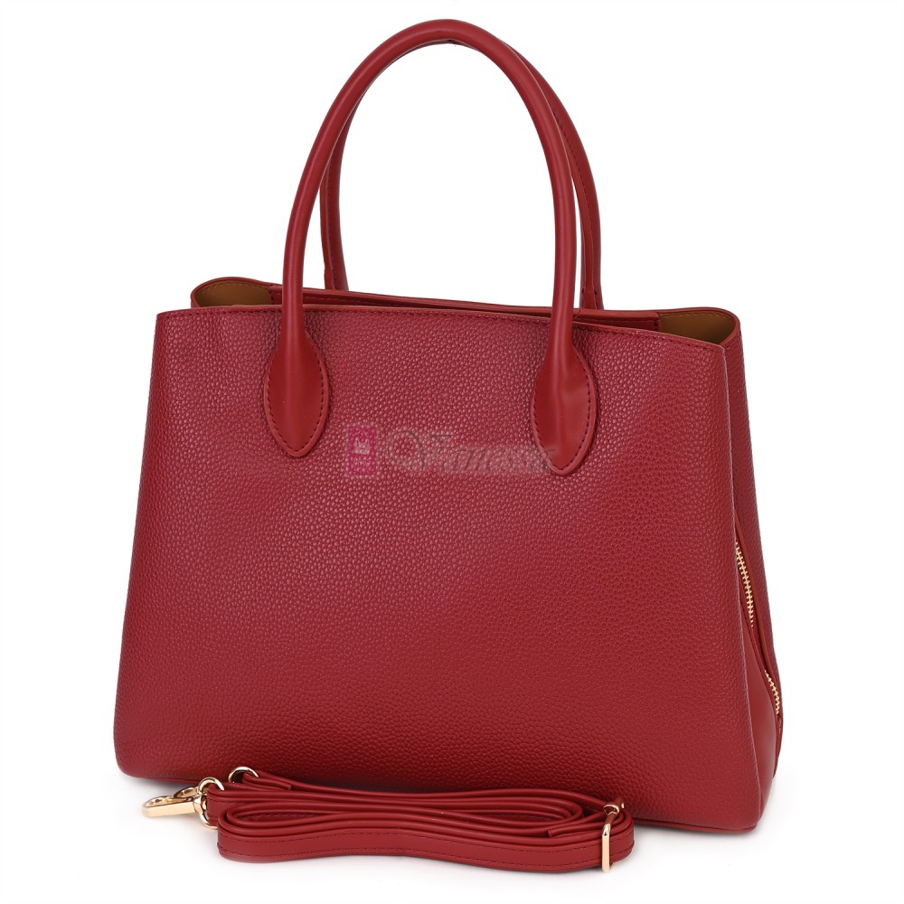 Eлегантна дамска чанта от еко кожа в червен цвят Код: AP996-1